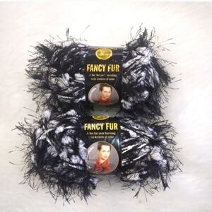 YARN Lion Brand Fancy Fur Yarn In Night & Day